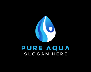 Droplet Wellness Water logo design