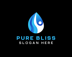 Droplet Wellness Water logo design