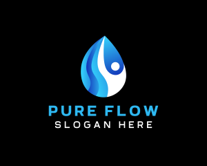 Droplet Wellness Water logo design