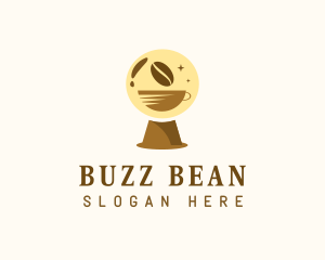 Crystal Ball Coffee Bean logo design