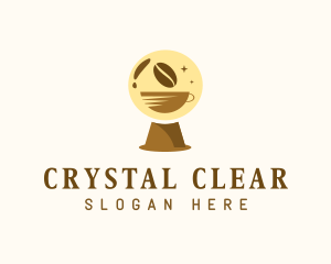 Crystal Ball Coffee Bean logo design