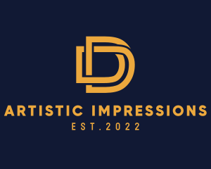 Golden Luxury Letter D logo design