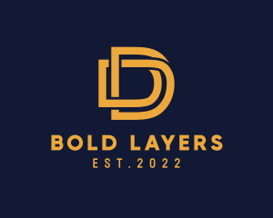 Golden Luxury Letter D logo design