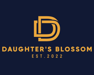 Golden Luxury Letter D logo design