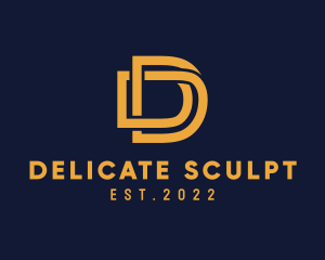 Golden Luxury Letter D logo design