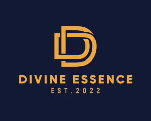 Golden Luxury Letter D logo design