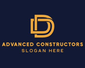 Golden Luxury Letter D logo design