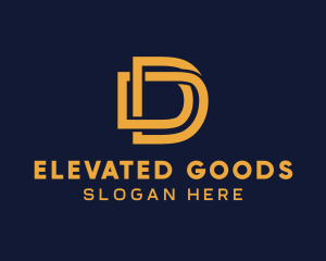 Golden Luxury Letter D logo design