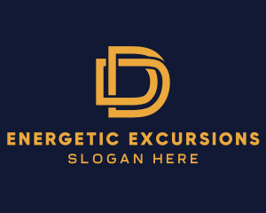 Golden Luxury Letter D logo design