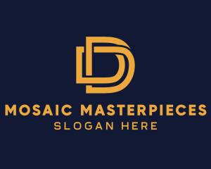 Golden Luxury Letter D logo design