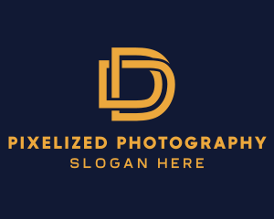 Golden Luxury Letter D logo design