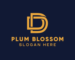 Golden Luxury Letter D logo design