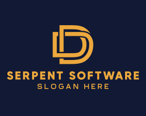 Golden Luxury Letter D logo design