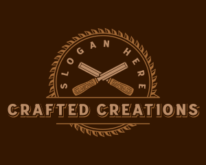 Chisel Saw Woodwork logo design