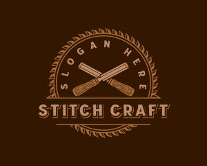 Chisel Saw Woodwork logo design