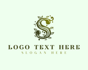 Elegant Floral Letter S logo