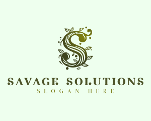 Elegant Floral Letter S logo design