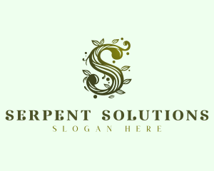 Elegant Floral Letter S logo design