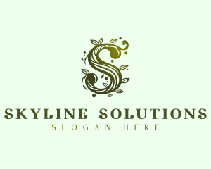 Elegant Floral Letter S logo design