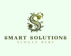 Elegant Floral Letter S logo design