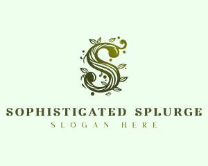 Elegant Floral Letter S logo design