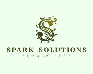 Elegant Floral Letter S logo design