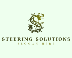 Elegant Floral Letter S logo design