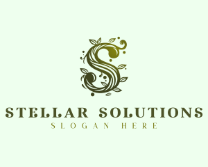 Elegant Floral Letter S logo design