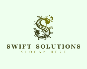 Elegant Floral Letter S logo design