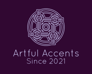 Purple Celtic Decoration logo design