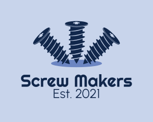 Blue Screw Handyman logo