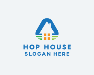 Blue Green Farmhouse House logo design