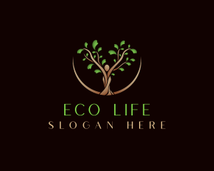 Botanical Tree Human logo design