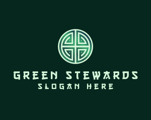 Green Asian Lucky Charm logo design