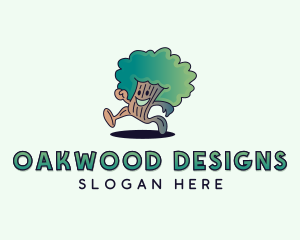 Eco Oak Tree Gardening logo design