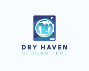 Washing Laundry Shirt logo design