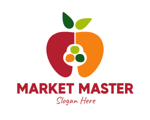 Colorful Apple Seed logo design