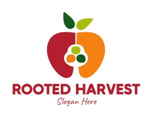 Colorful Apple Seed logo design