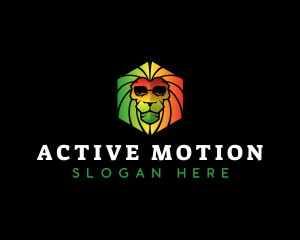 Rasta Reggae Lion logo design