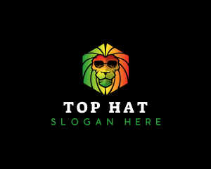 Rasta Reggae Lion logo design