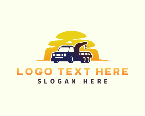 Tow Truck Sunset logo