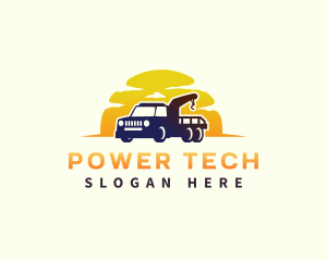 Tow Truck Sunset logo