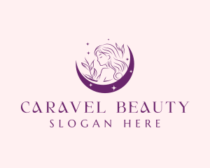 Moon Woman Beauty logo design