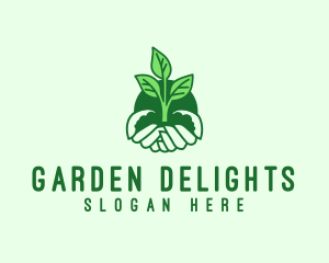 Gardener Hand Plant logo design