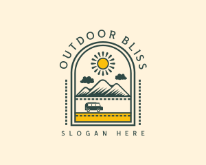 Road Trip Mountain logo design