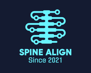 Digital Spine Circuit logo design