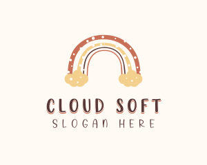 Kindergarten Rainbow Cloud logo design