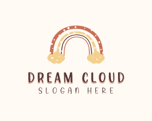 Kindergarten Rainbow Cloud logo design