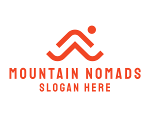 Sunset Mountain Scenery logo design