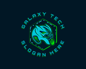 Futuristic Robot Tech logo